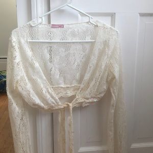 Long sleeve lace bolero